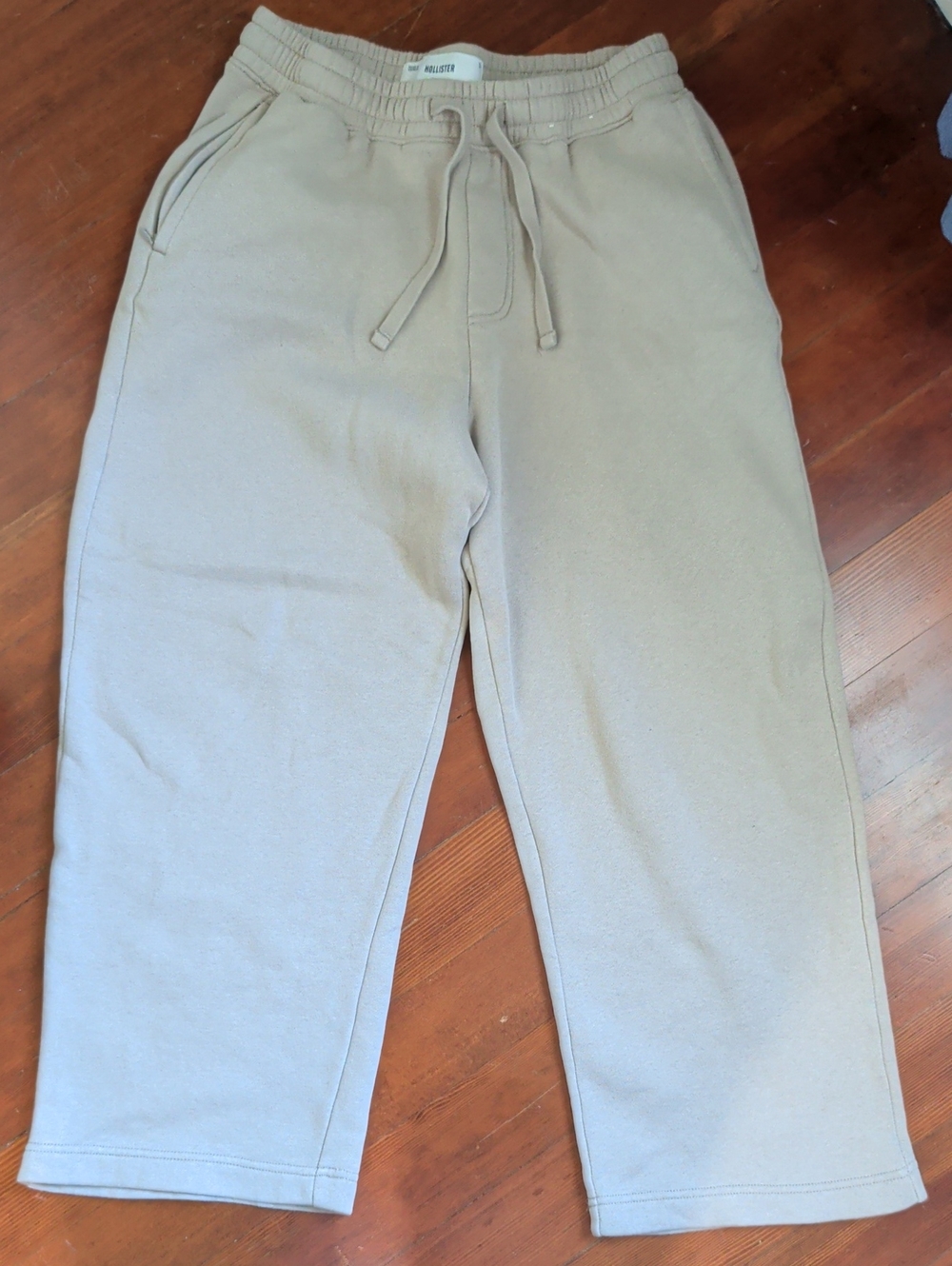 Men's Light Tan Baggy Drawstring Sweatpants